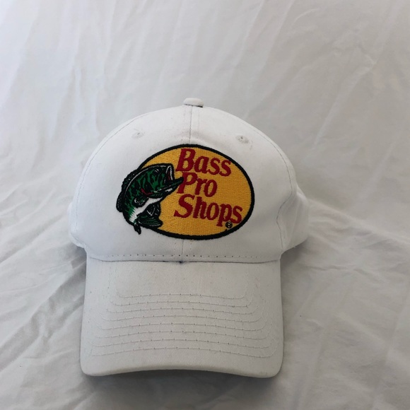 white bass pro shop hat
